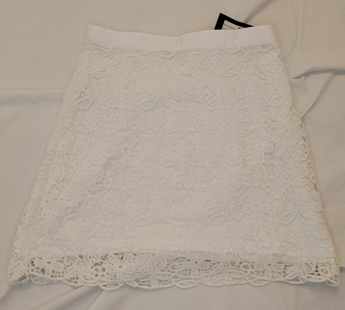 Gonna Donna Calliope Bianca in Pizzo Taglia S Elegante