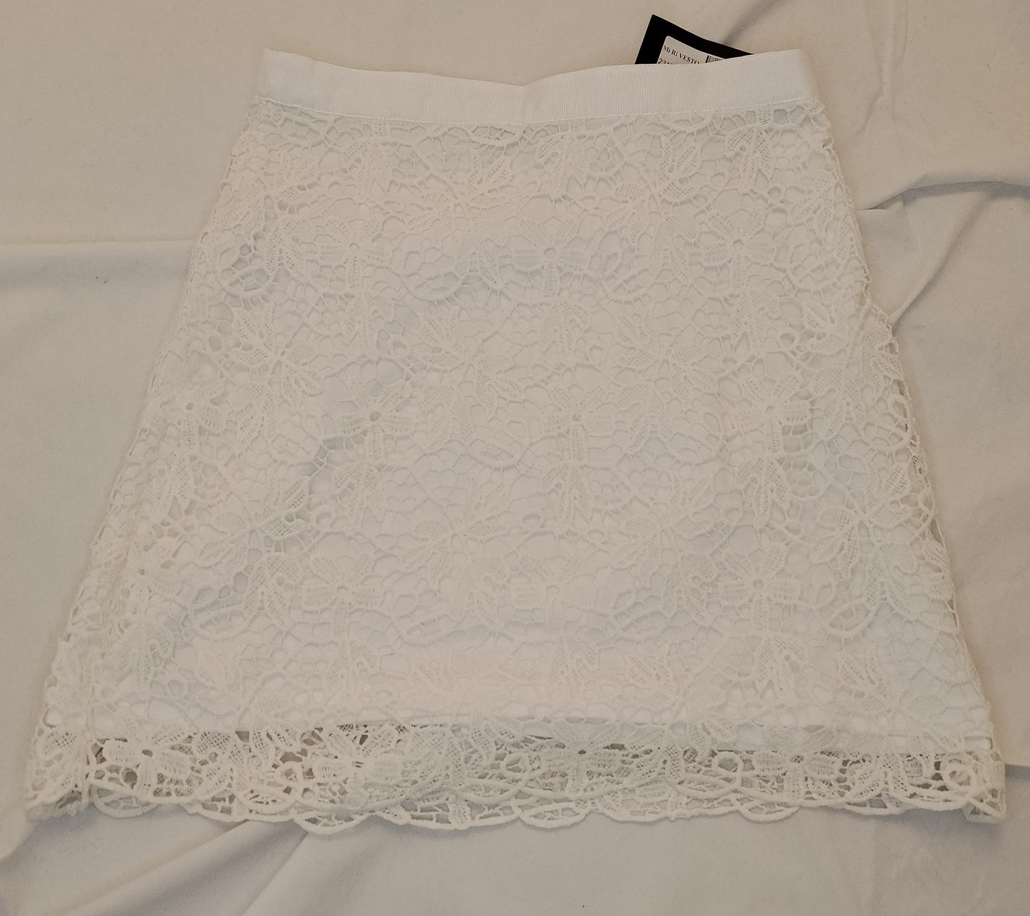 Gonna Donna Calliope Bianca in Pizzo Taglia S Elegante
