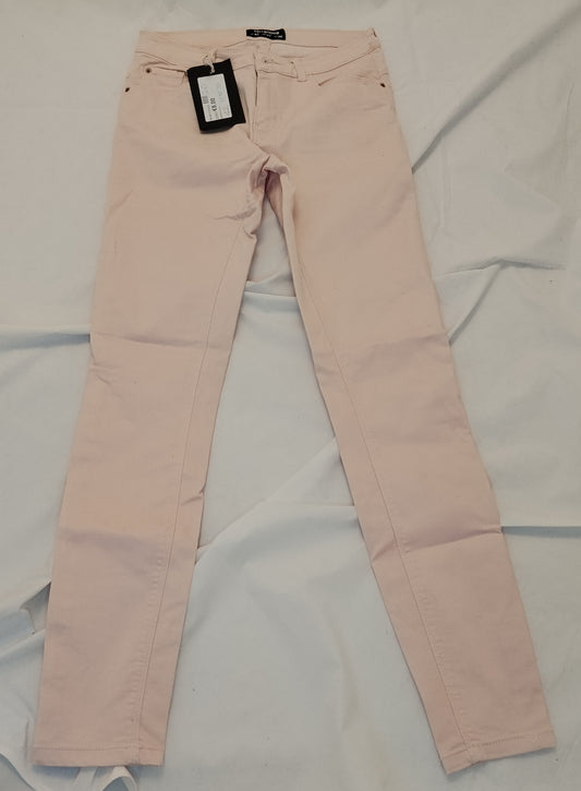 Jeans Donna Terranova Rosa Chiaro Taglia 42 Slim Fit