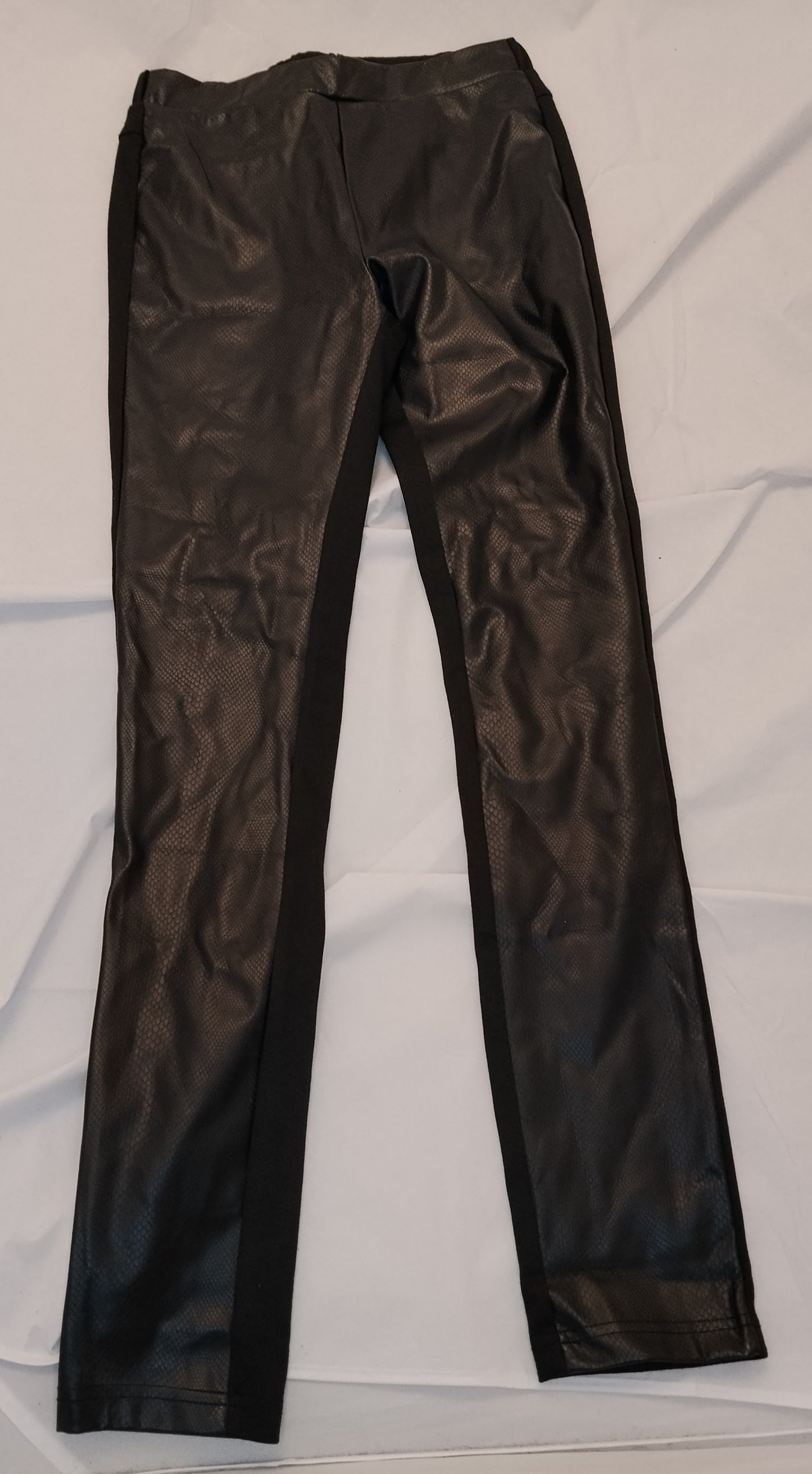 Pantaloni Donna Avon Neri Effetto Pelle Taglia 40 Slim Fit