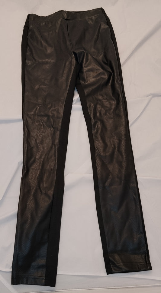 Pantaloni Donna Avon Neri Effetto Pelle Taglia 40 Slim Fit
