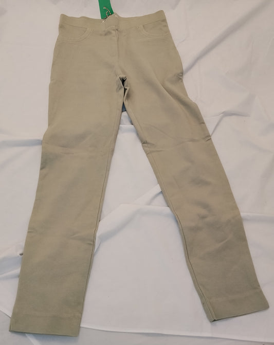 Pantaloni Donna Carla Ferroni Beige Taglia 44 Eleganti Slim Fit