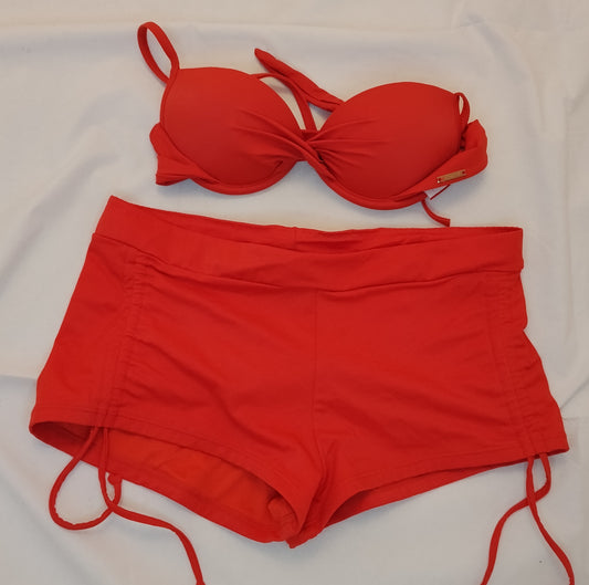 Bikini Donna Yamamay Rosso Fascia con Shorts Taglia Seconda