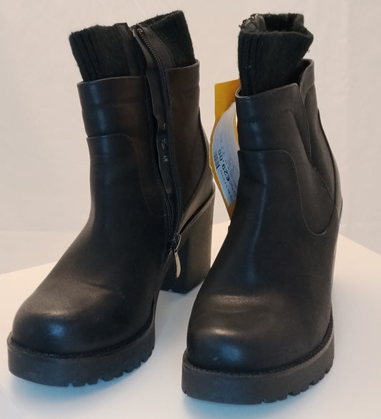 Stivaletti Donna Janessa Neri Tacco Largo Platform Taglia 39