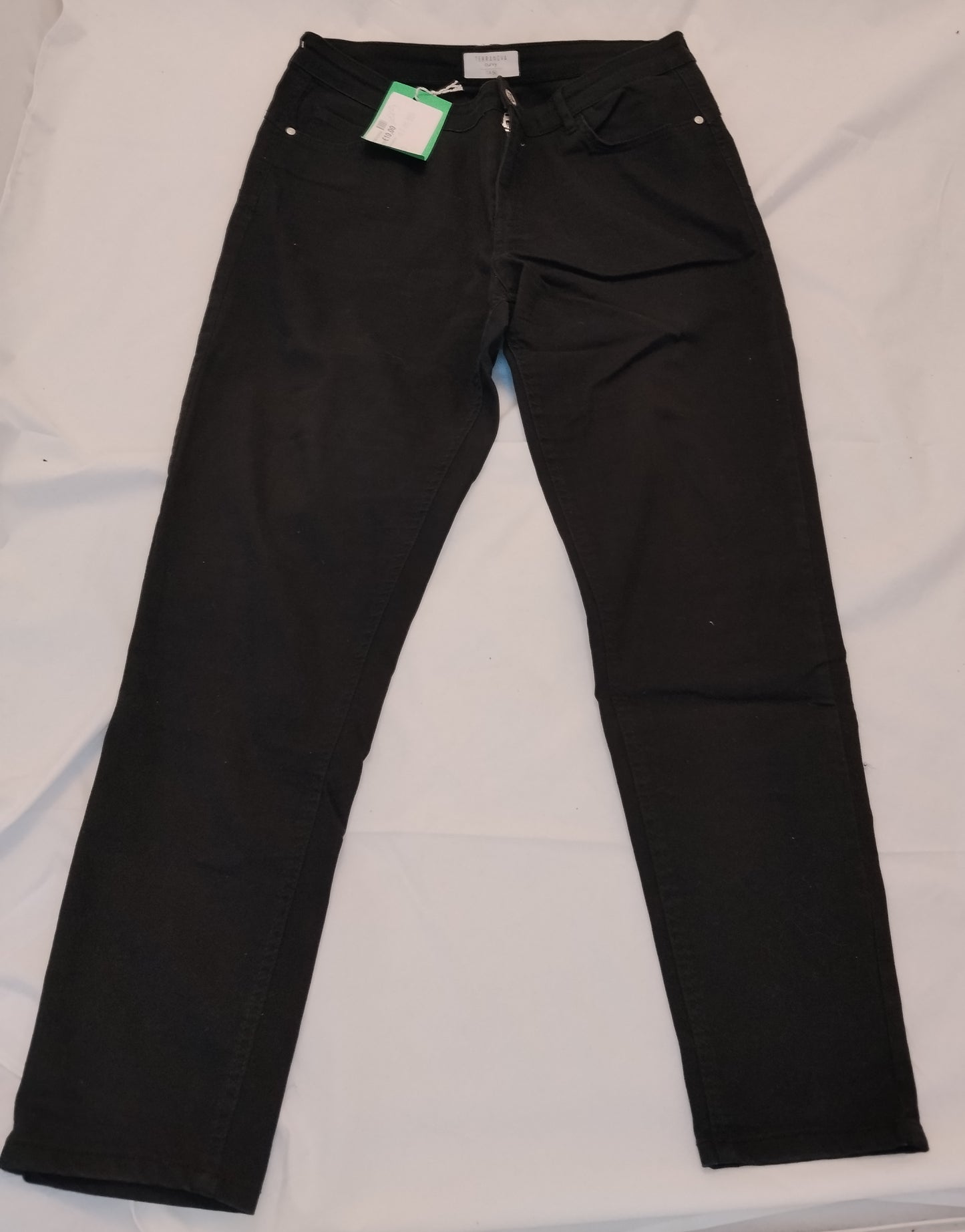 Pantaloni donna Neri Terranova Taglia 50 Slim Fit Casual Elegante
