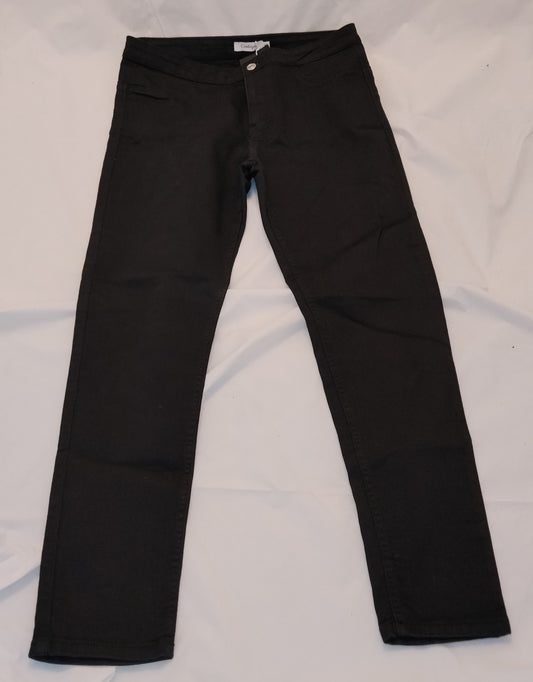 Pantaloni Donna Neri Conbipel Taglia 48 Slim Eleganti Basic