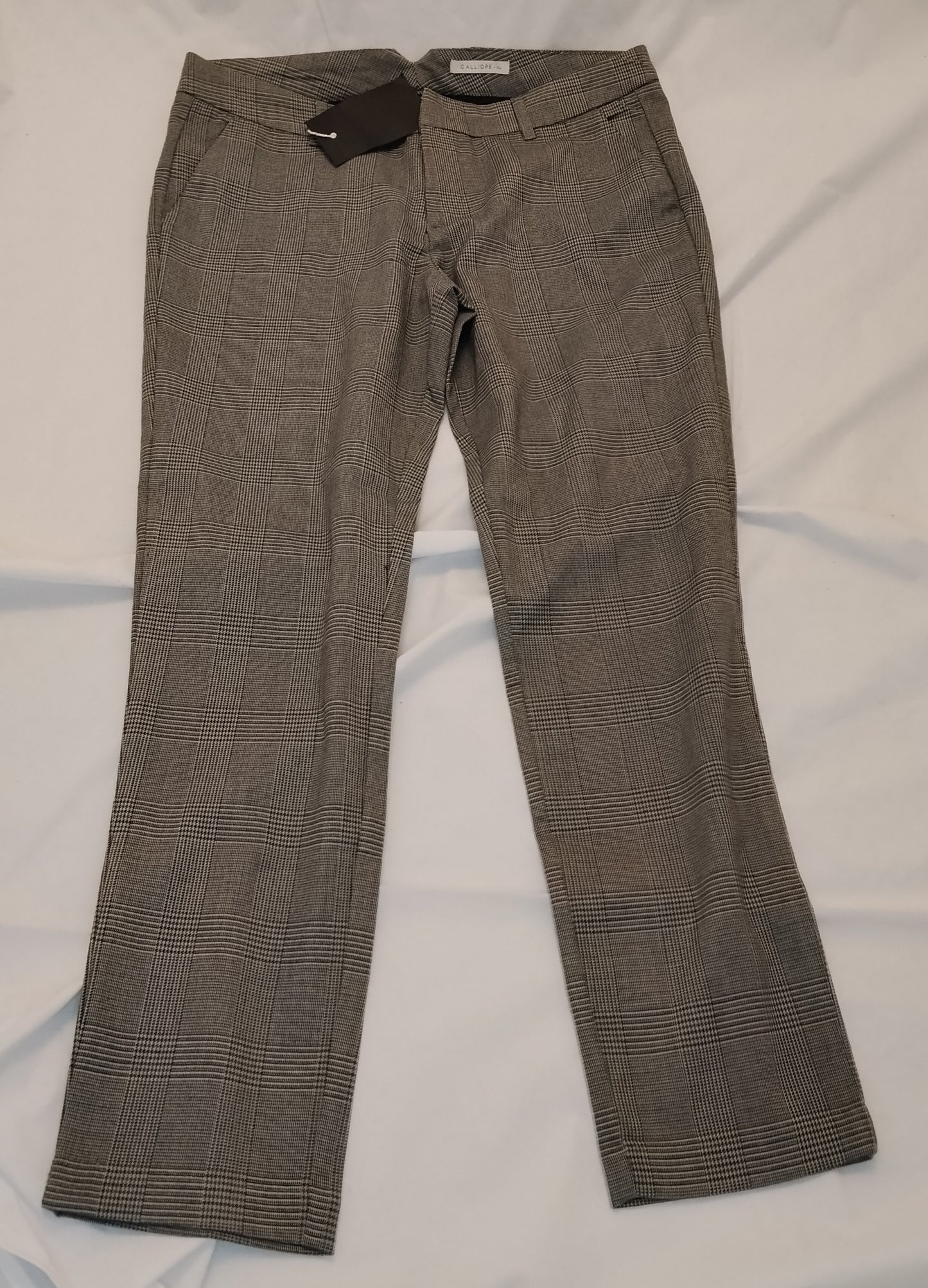 Pantaloni Donna Calliope Quadri Taglia XL Eleganti Casual Check