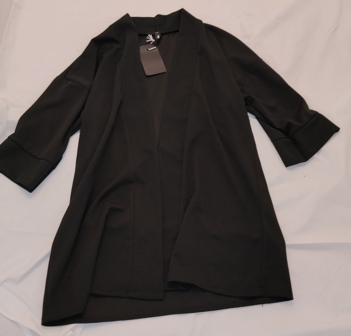 Cardigan Donna Nero Taglia Unica Elegante Casual Blazer Aperto