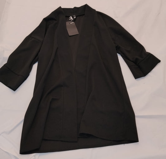 Cardigan Donna Nero Taglia Unica Elegante Casual Blazer Aperto