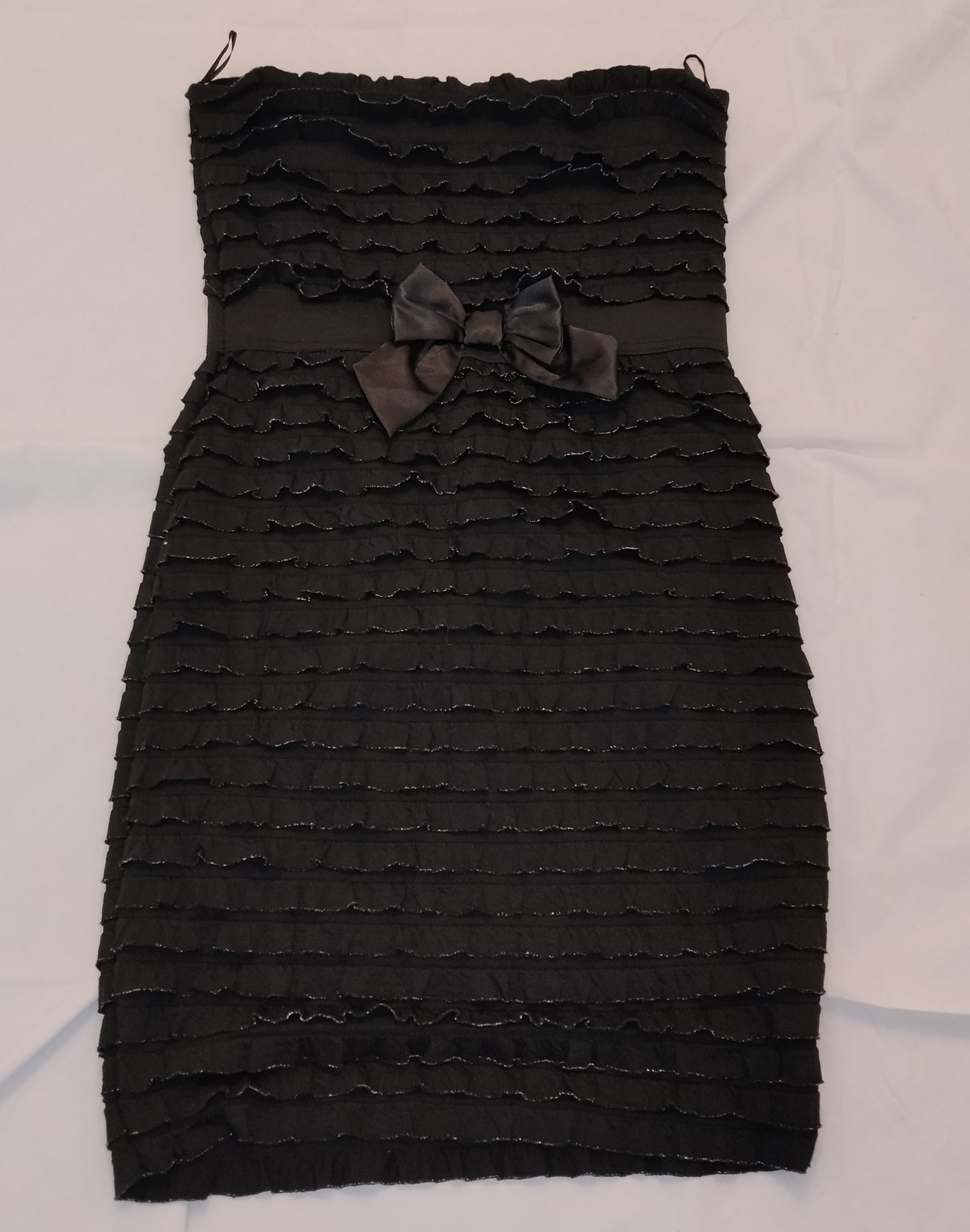 Vestito Donna Tally Weijl Nero Taglia 42 Elegante Tubino Con Fiocco
