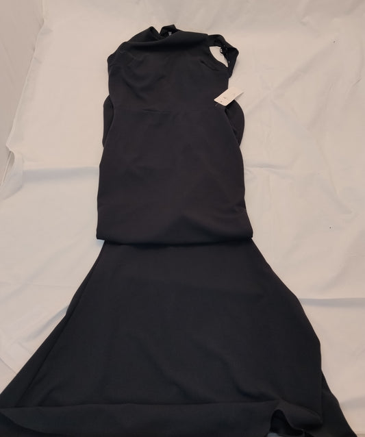 Vestito Donna Nero Elegante Taglia L Nuovo Con Cartellino Abito Svasato