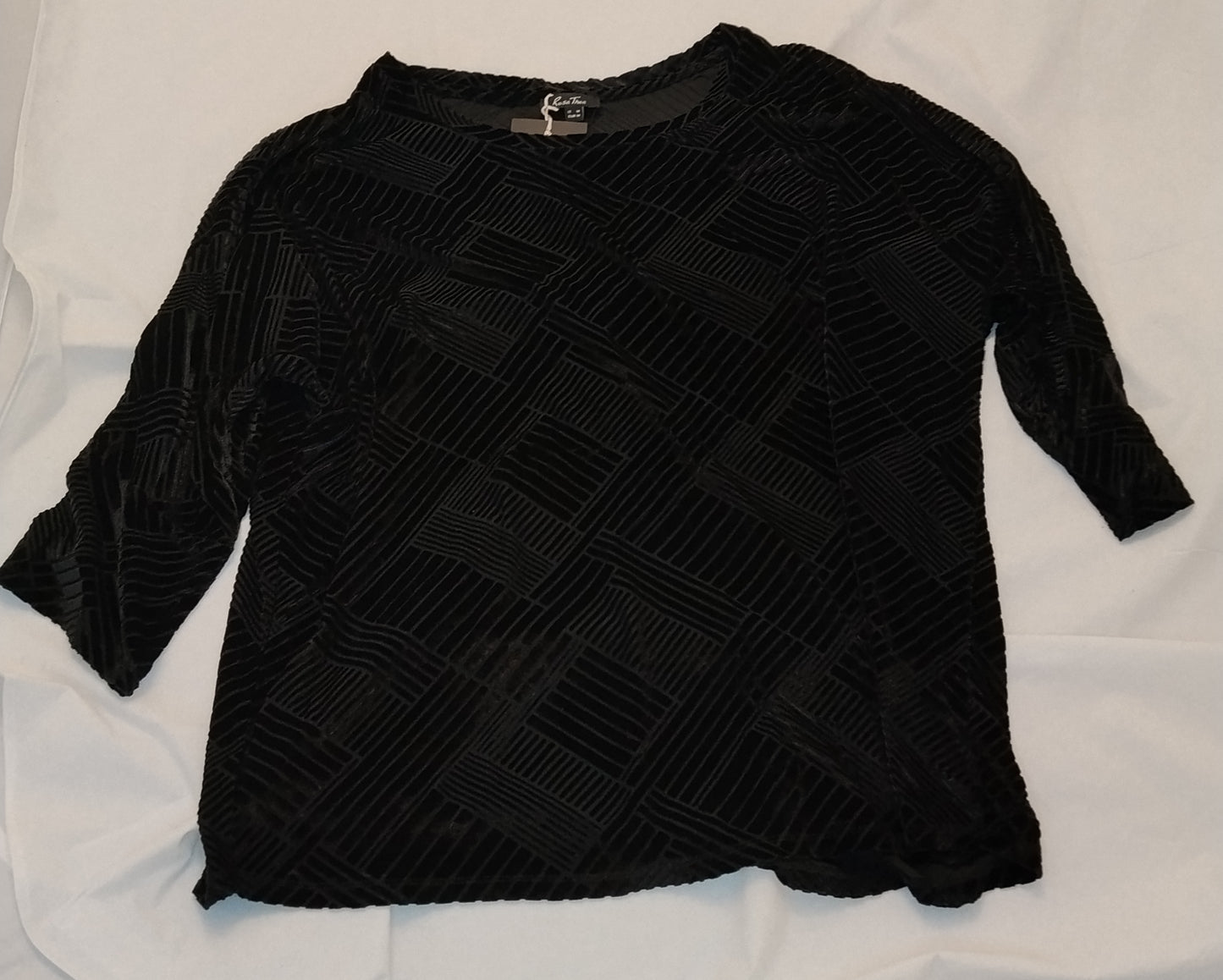 Maglia Donna Rosa Thea Nera Fantasia Geometrica Taglia M Elegante
