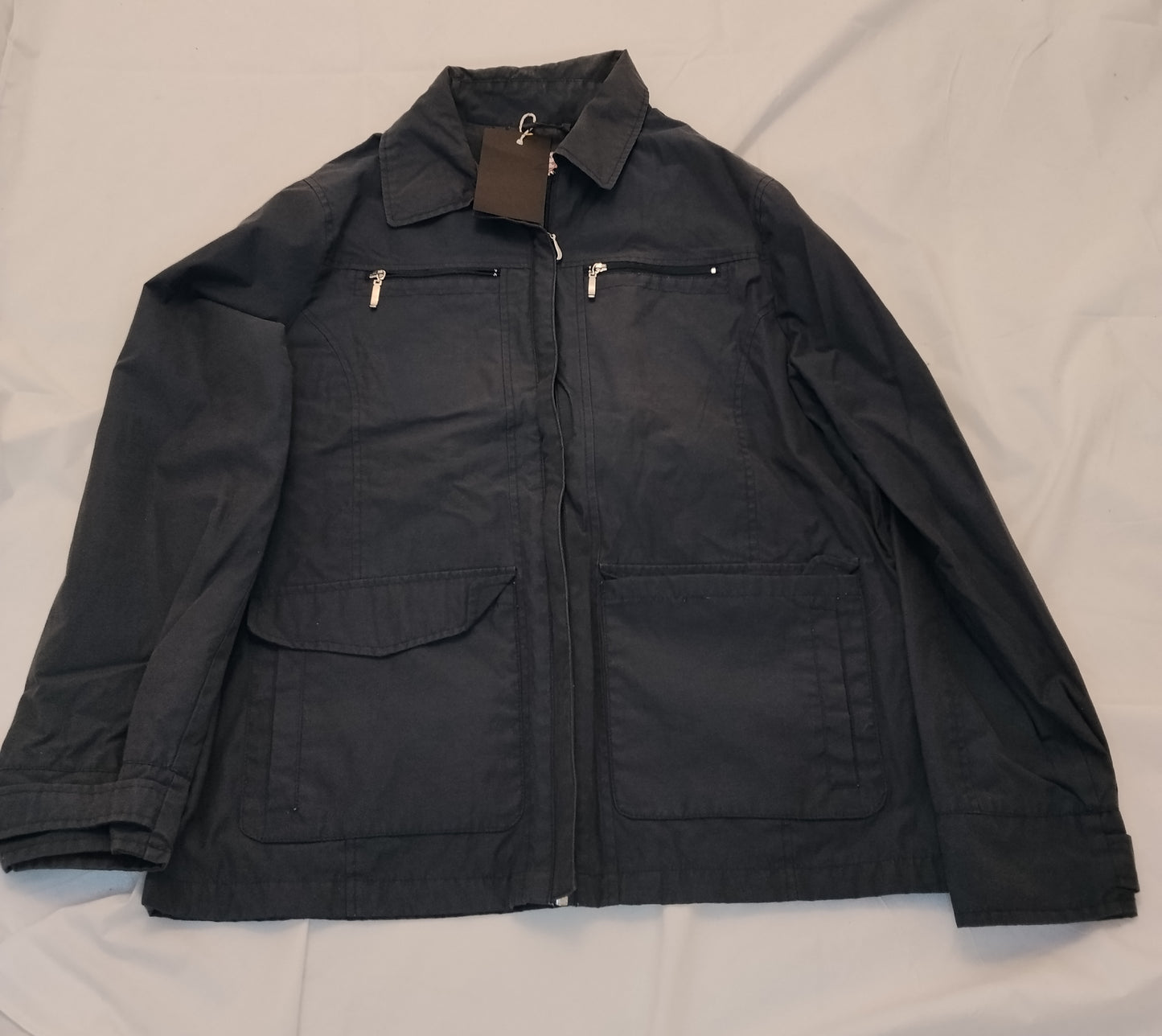 Giacca Donna Astrolabio blu Taglia 48 Leggera Zip Multitasche Casual
