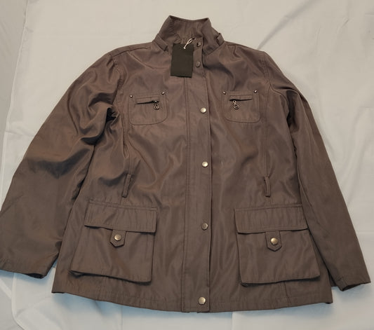 Giacca Donna Andrea Lee Marrone Taglia XL Multitasche Leggera Casual