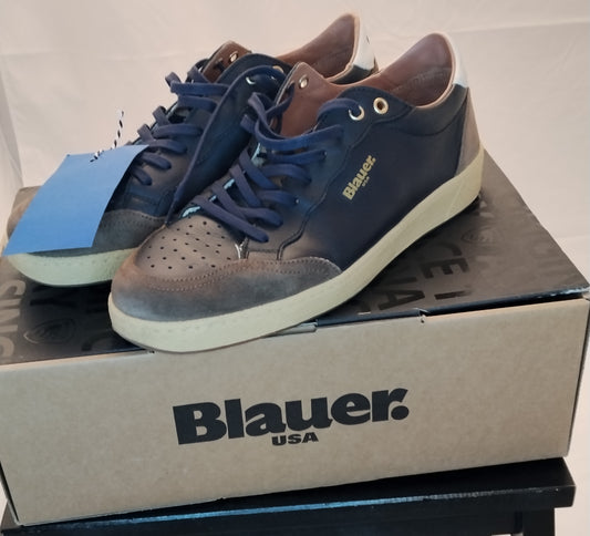 Blauer Sneakers Uomo Taglia 43 Blu con Inserti Grigi Scarpe Casual Originali