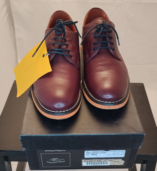 Maliparmi Scarpe Donna Stringate Pelle Bordeaux Taglia 39 con Scatola Originale