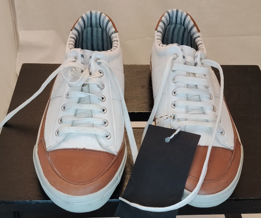 Lumberjack Sneakers Donna Taglia 39 Bianche con Inserti Marrone Scarpe Casual