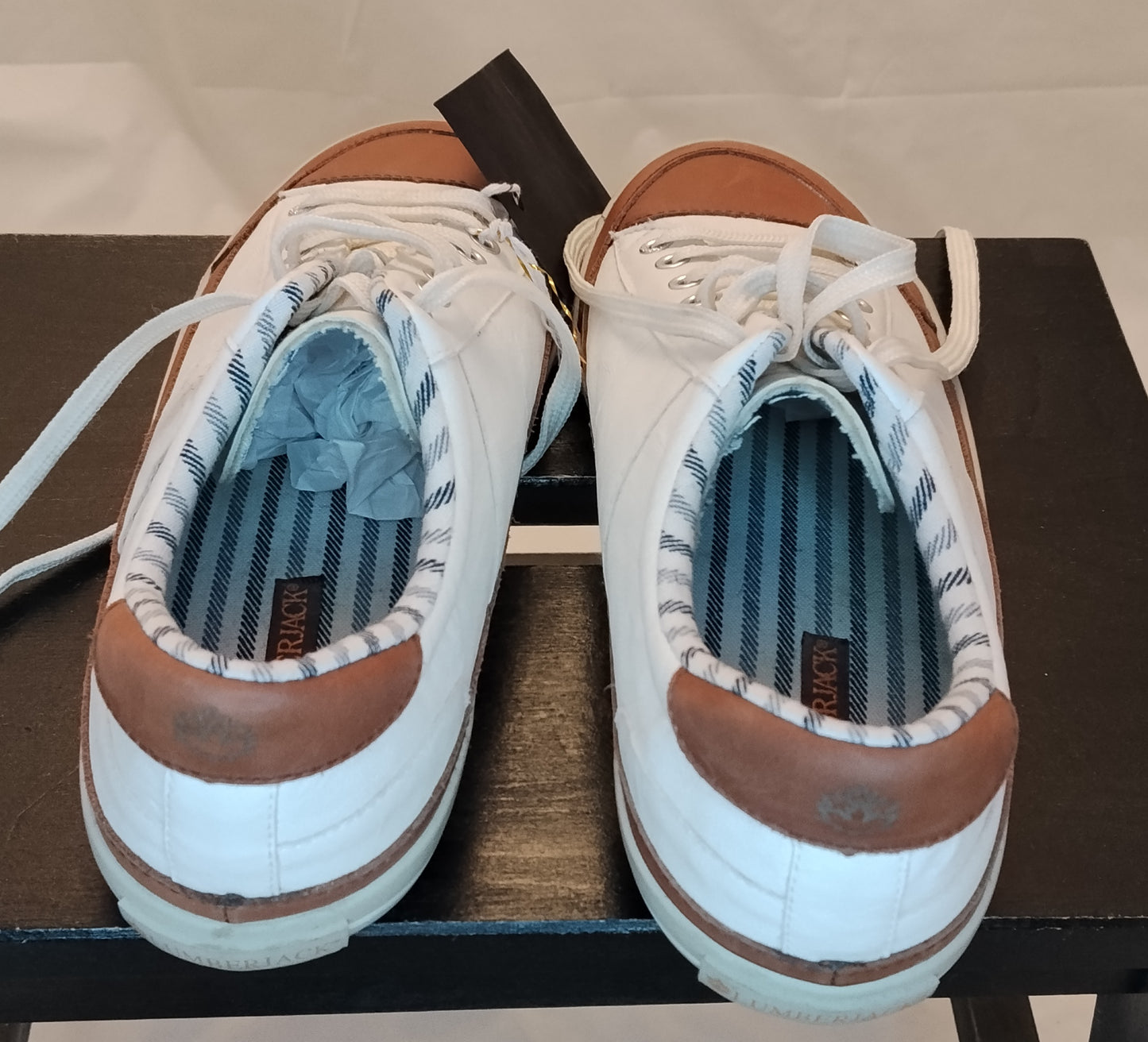 Lumberjack Sneakers Donna Taglia 39 Bianche con Inserti Marrone Scarpe Casual