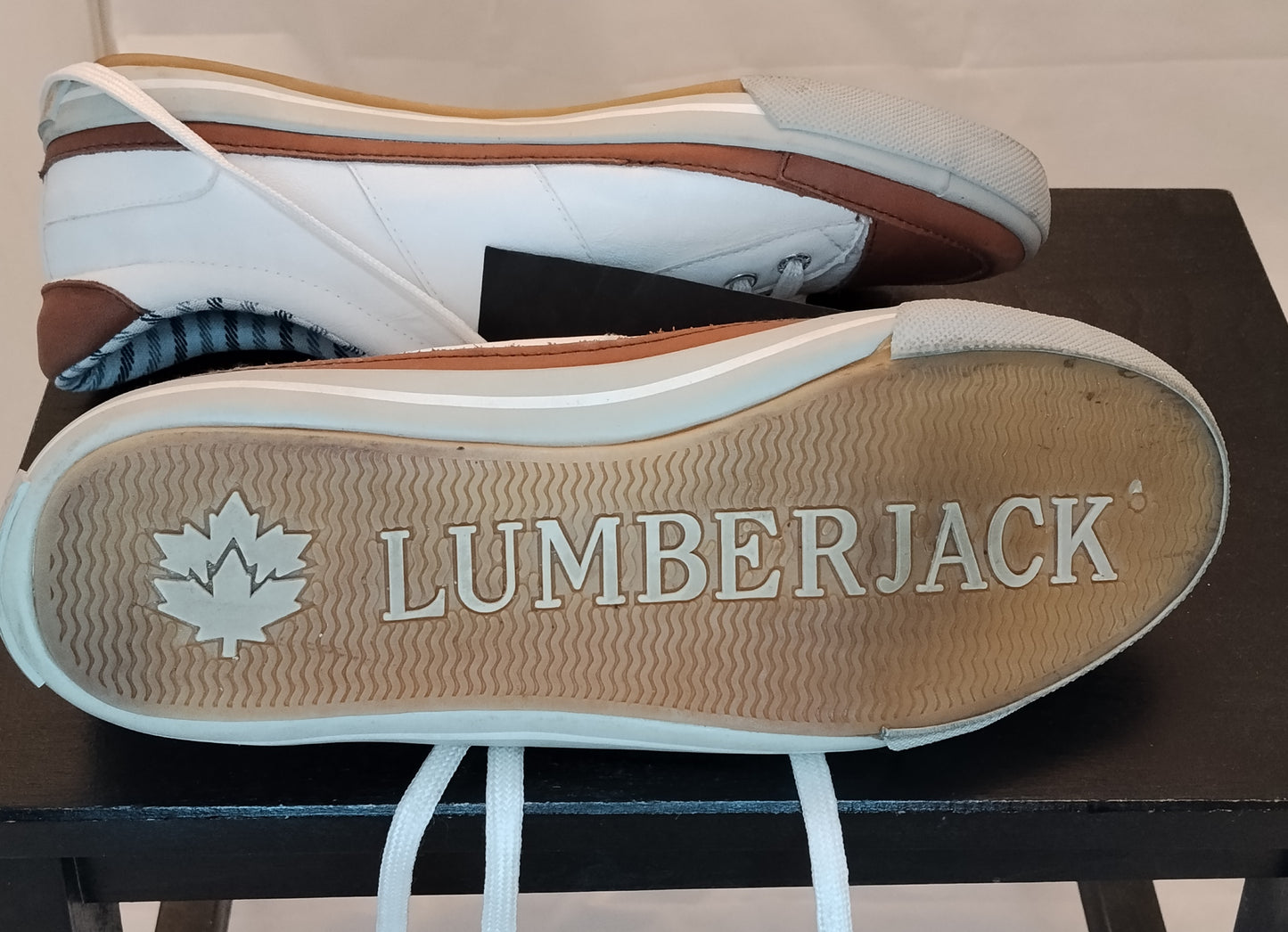 Lumberjack Sneakers Donna Taglia 39 Bianche con Inserti Marrone Scarpe Casual