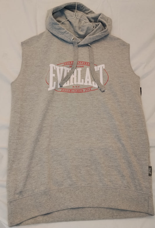 Everlast Felpa Uomo Smanicata con Cappuccio Grigia Taglia L