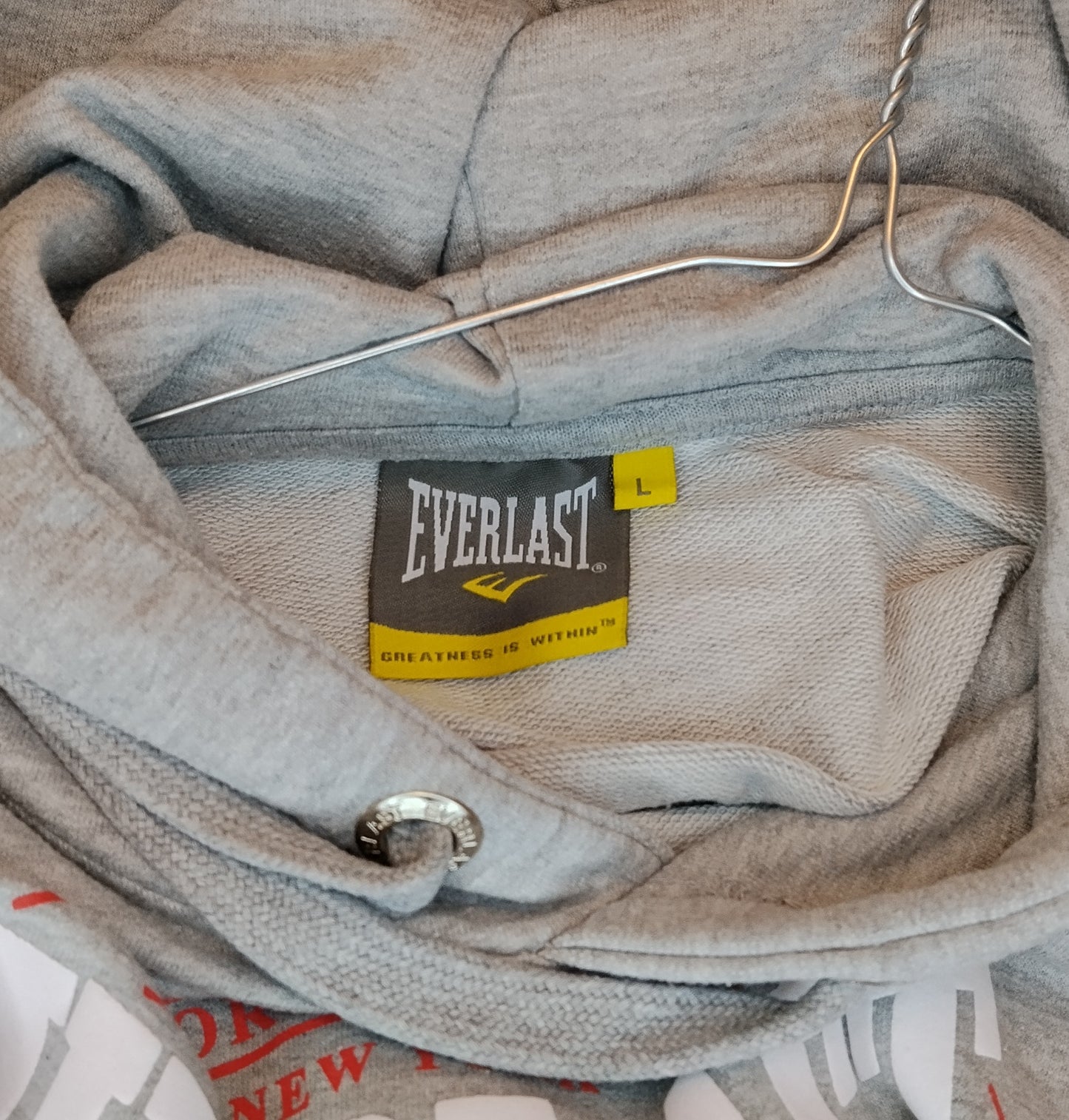 Everlast Felpa Uomo Smanicata con Cappuccio Grigia Taglia L