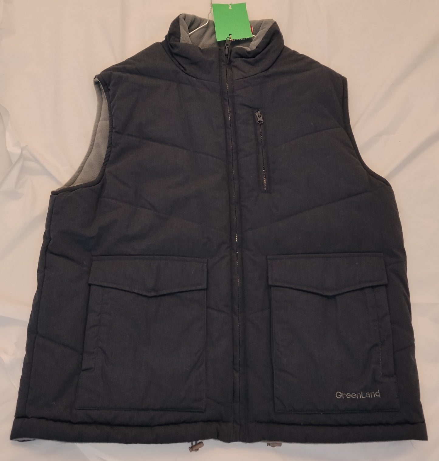 Greenland Gilet Uomo Nero Imbottito Taglia XL con Tasche