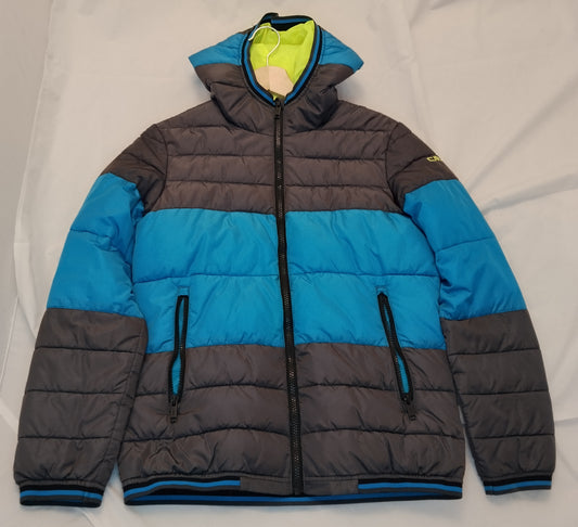 CMP Piumino Ragazzo 164 cm Giacca Invernale Blu Grigio con Cappuccio