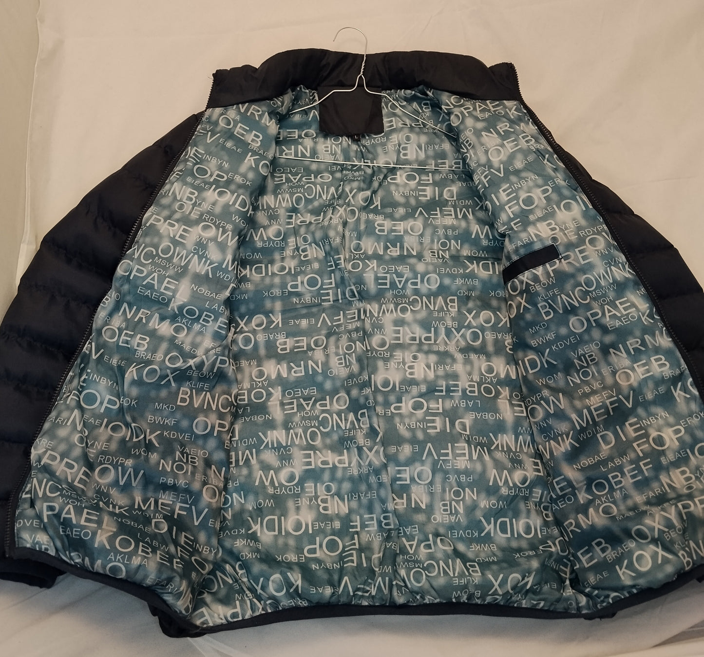Piumino Uomo blu scuro Taglia L Giacca Invernale Imbottita