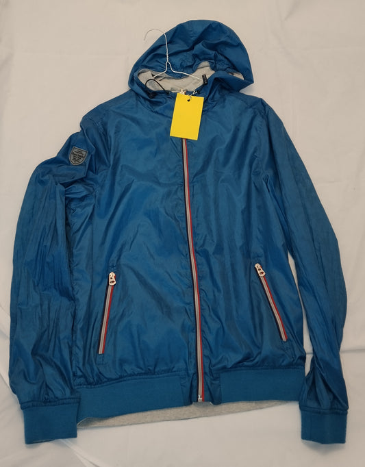 Giacca Uomo Fred Mello Azzurra Taglia M Con Cappuccio