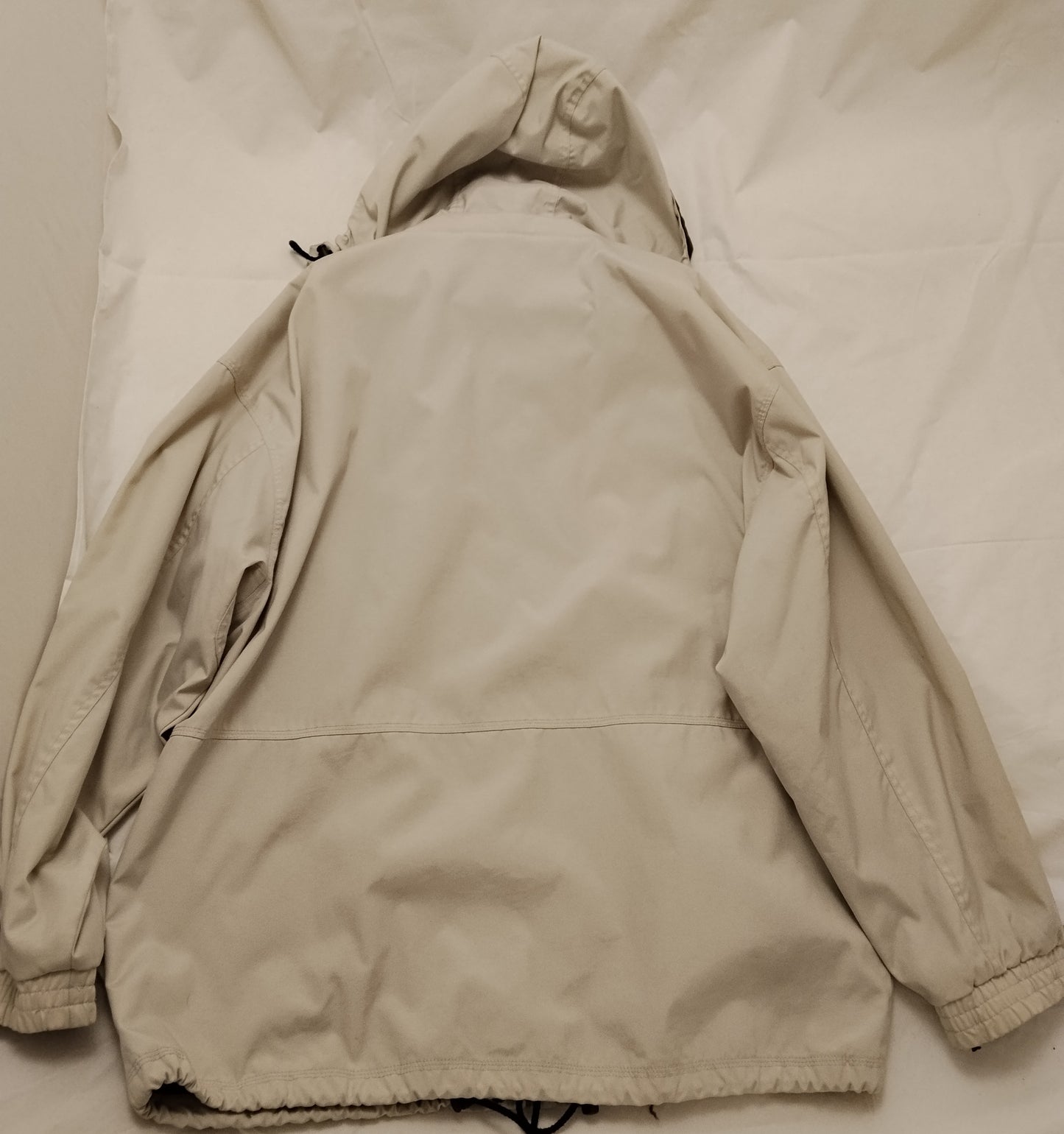 Giacca a vento uomo XL beige con cappuccio removibile – giacca leggera sportiva