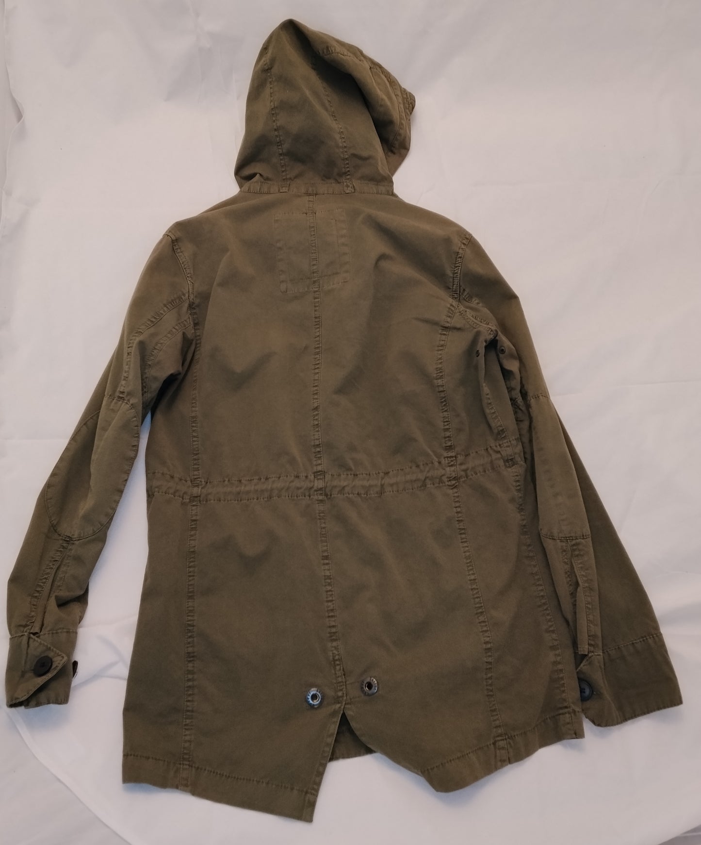 Giacca parka donna French Kiss taglia M verde militare con cappuccio