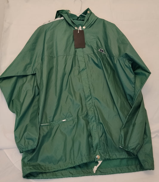 Giacca Uomo Kappa Verde con Cappuccio Taglia XL Giubbotto Sportivo Windbreaker