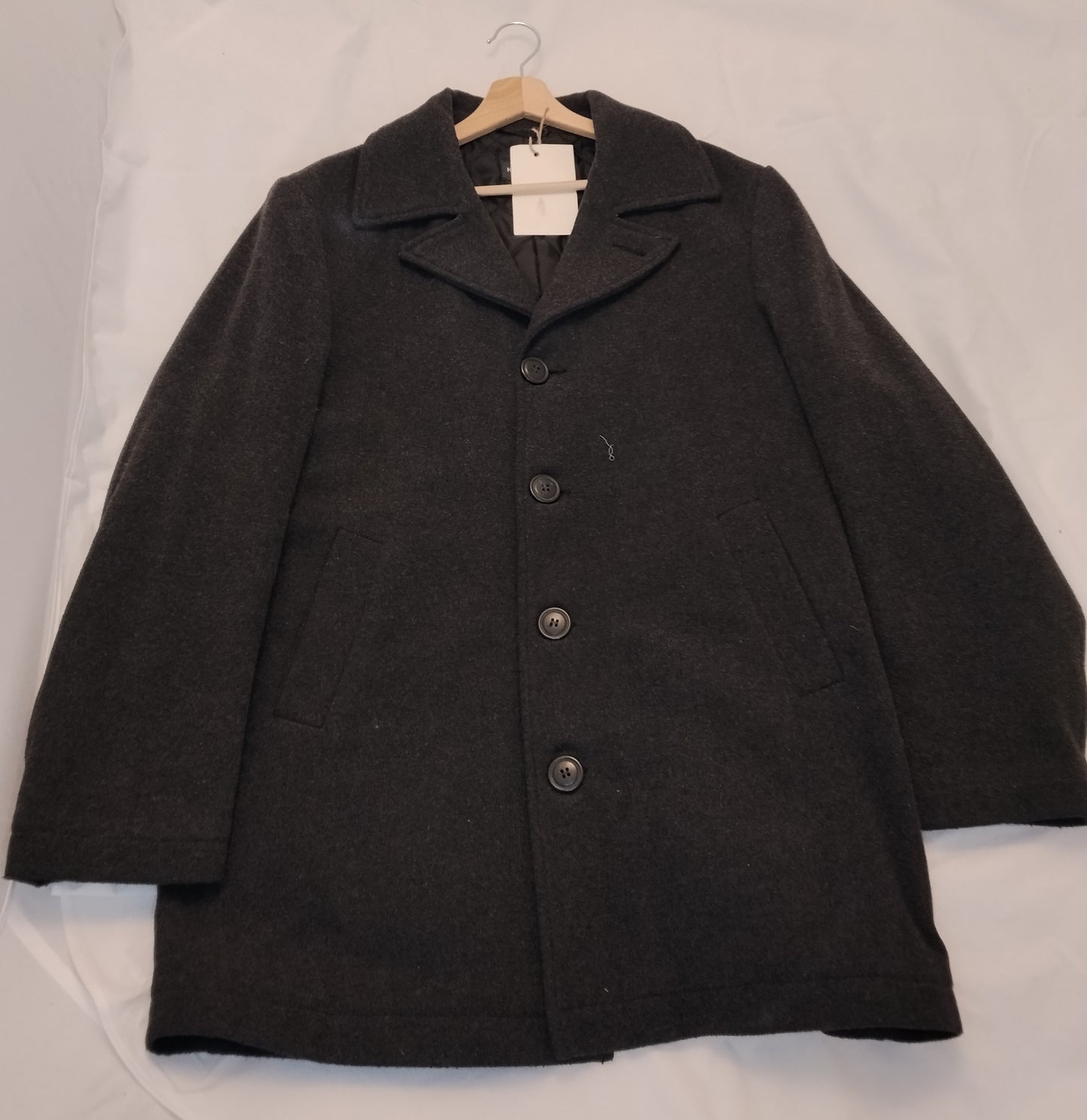 Cappotto Uomo H&M Grigio Scuro Taglia M Giacca Elegante Invernale