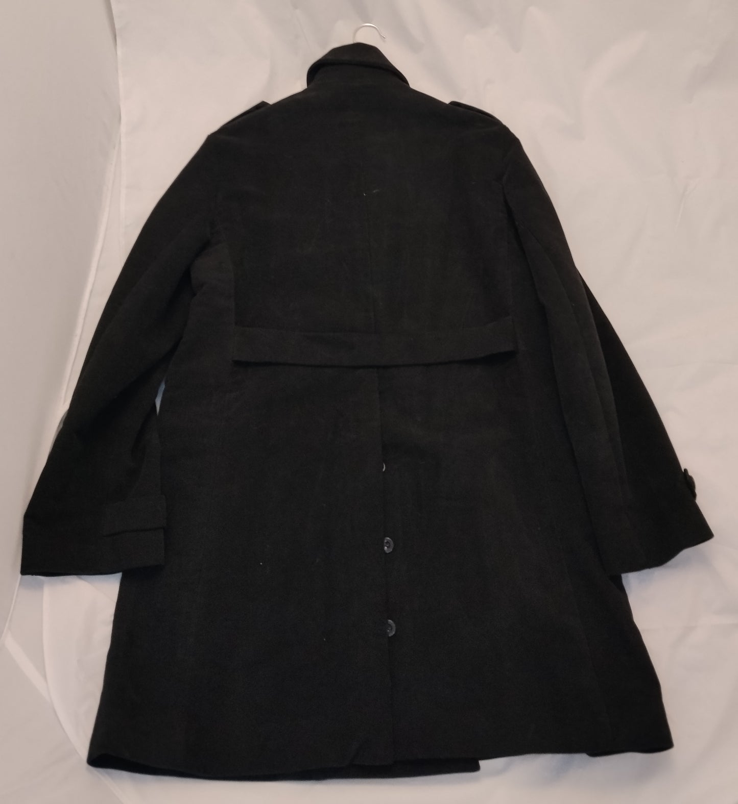 Cappotto Uomo Raoer Nero Doppiopetto Taglia L Cappotto Elegante Classico