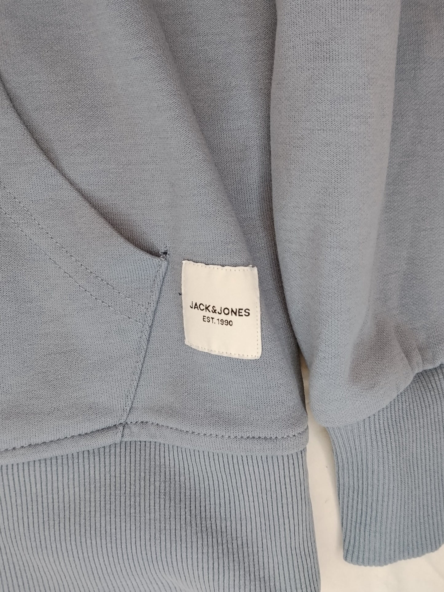 Felpa Uomo Jack & Jones Azzurra con Cappuccio Taglia S Hoodie Casual