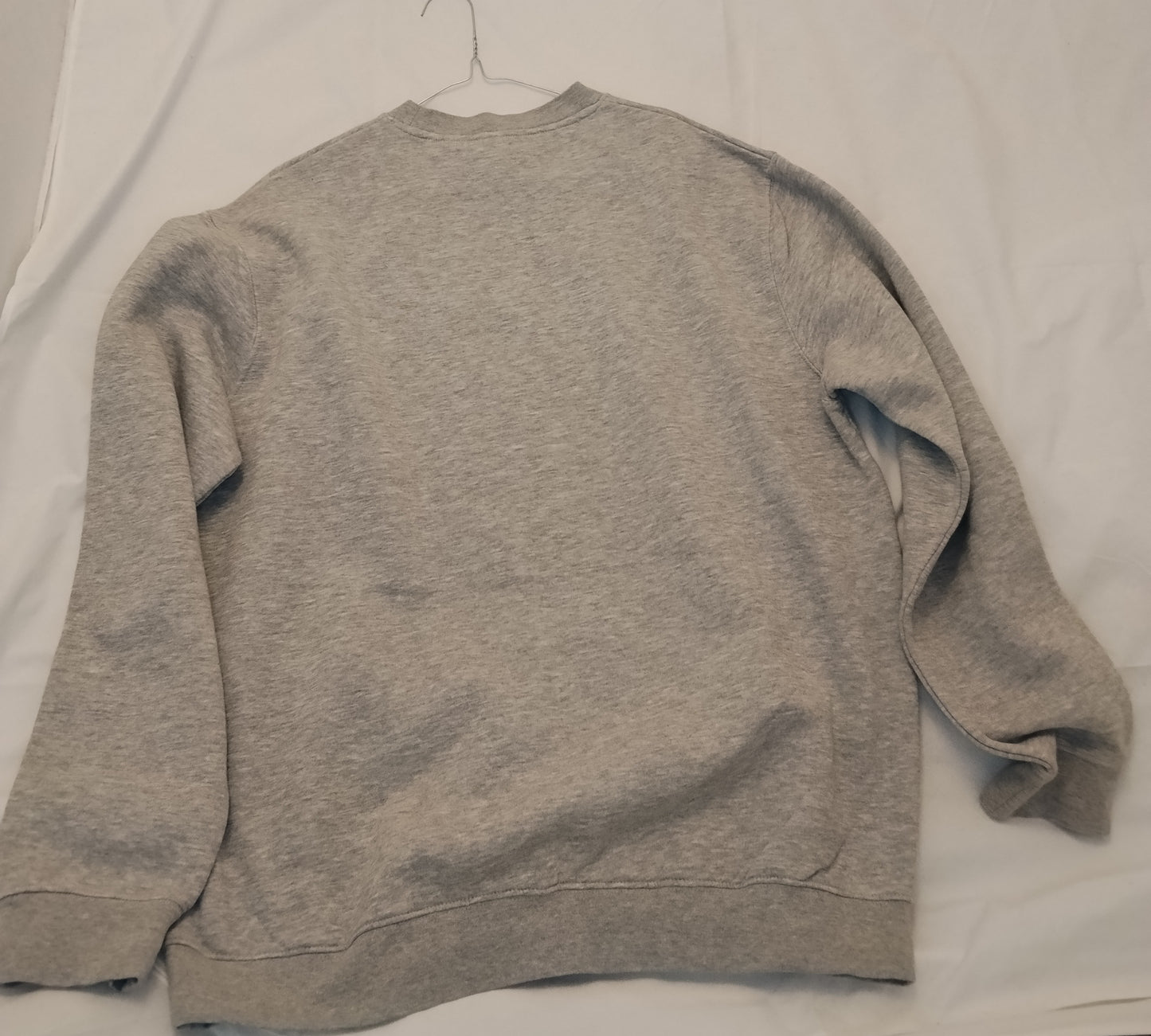 Felpa grigia stampa pilota vintage taglia L – Girocollo casual