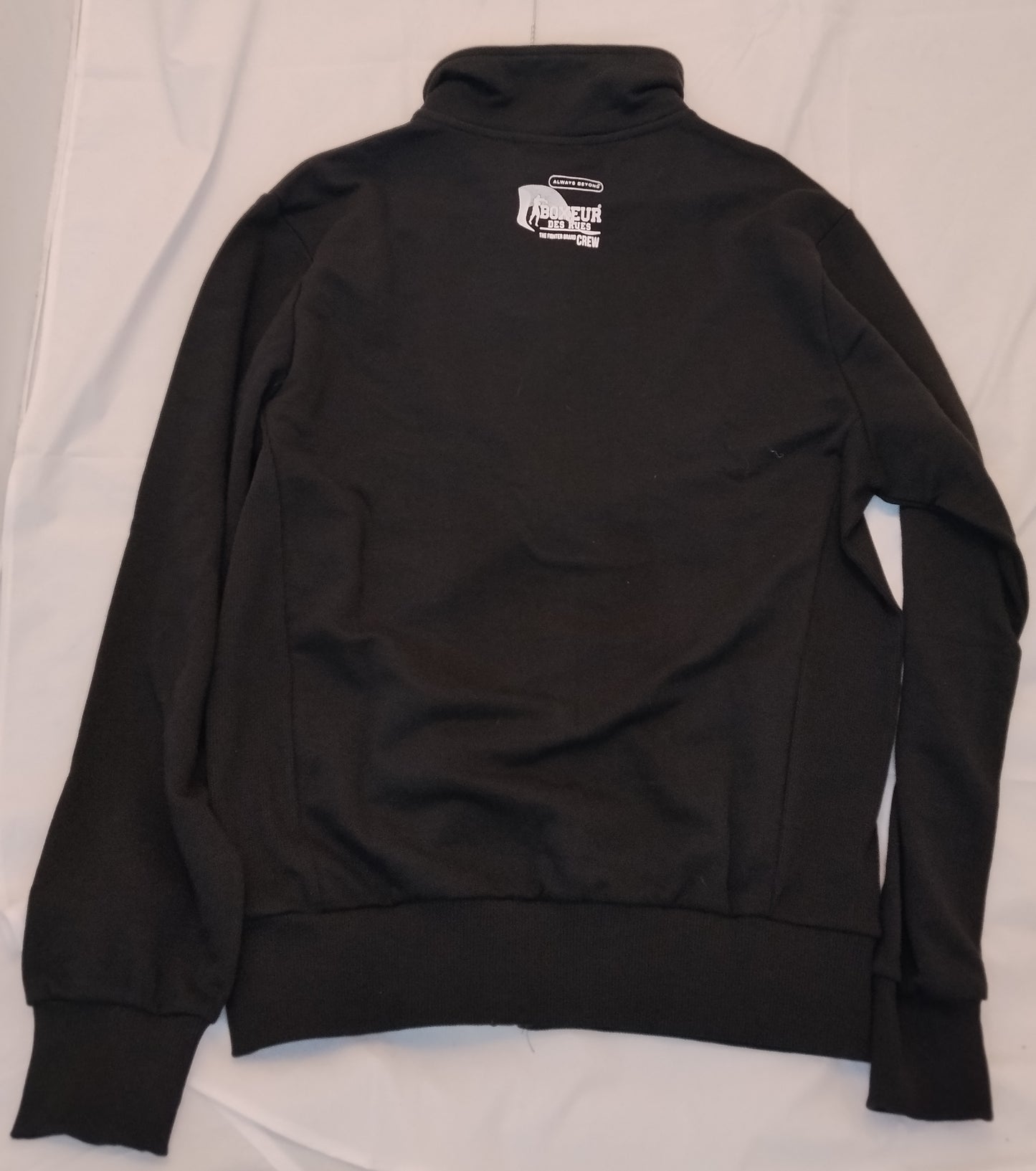 Felpa Uomo Boxeur des Rues Nera Zip XL Nuova con Cartellino