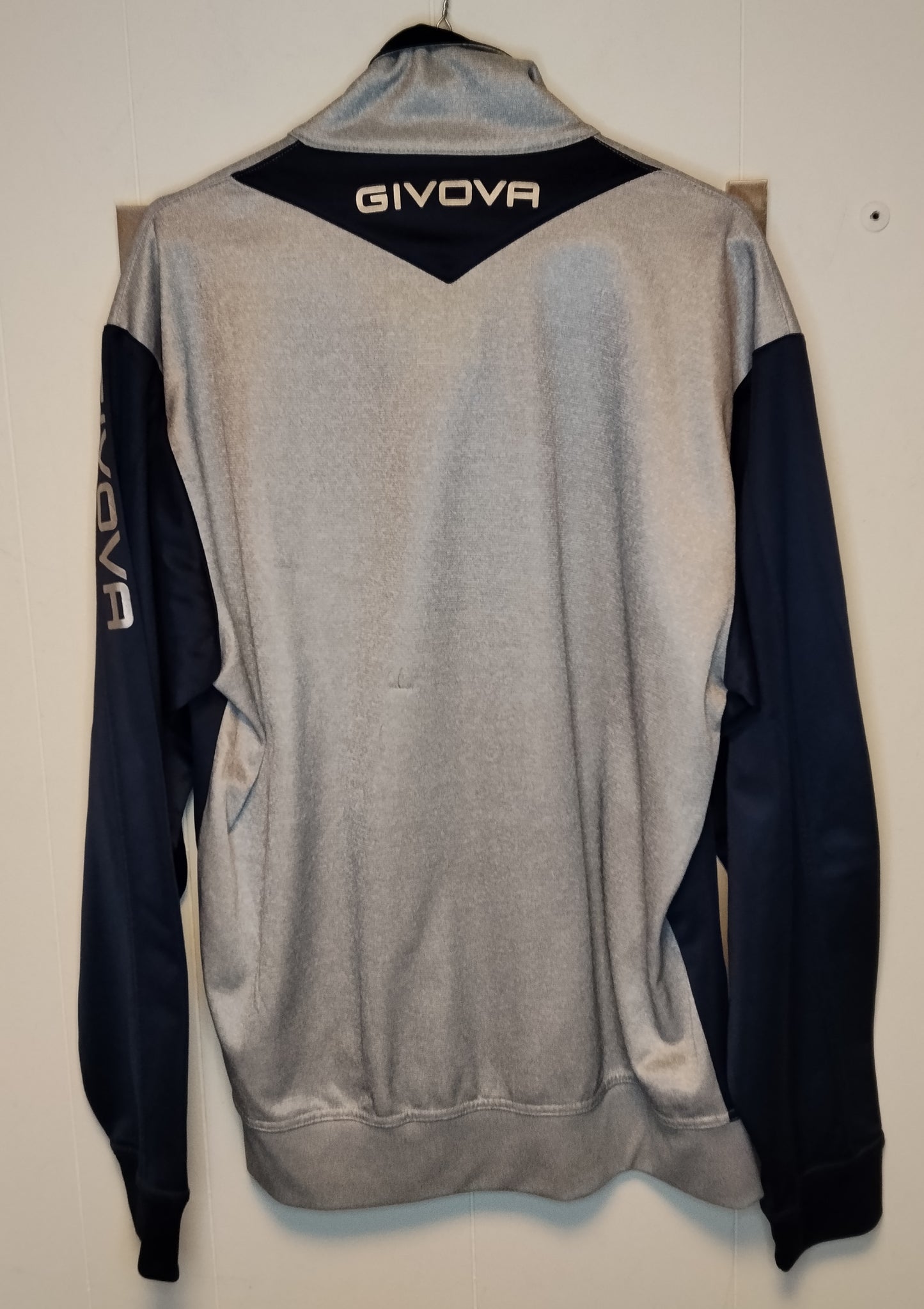 Felpa Uomo Givova Grigio Blu Zip XL Sportiva Track Jacket