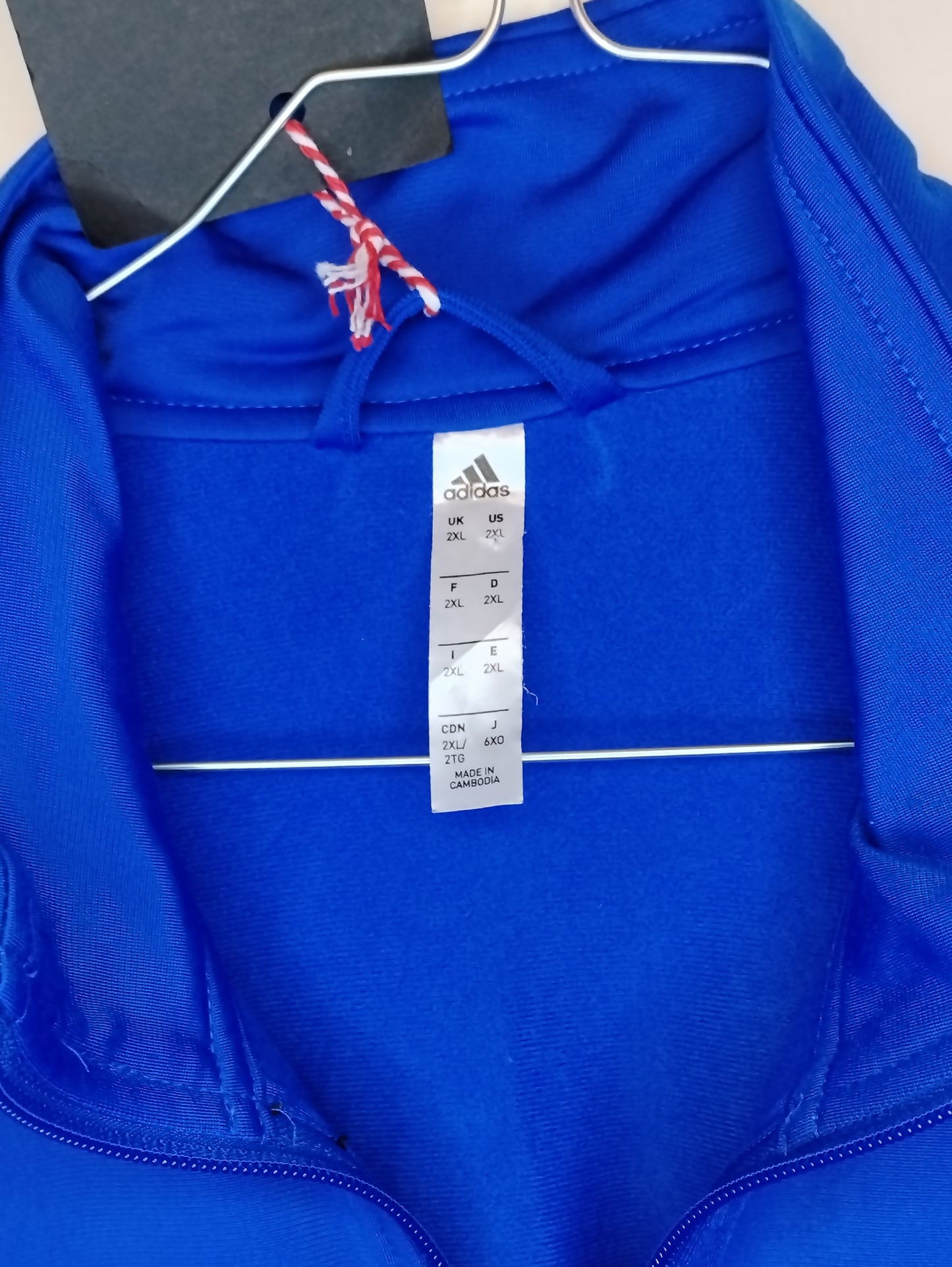 Felpa Uomo Adidas Blu Zip XXL Track Jacket Sportiva Nuova