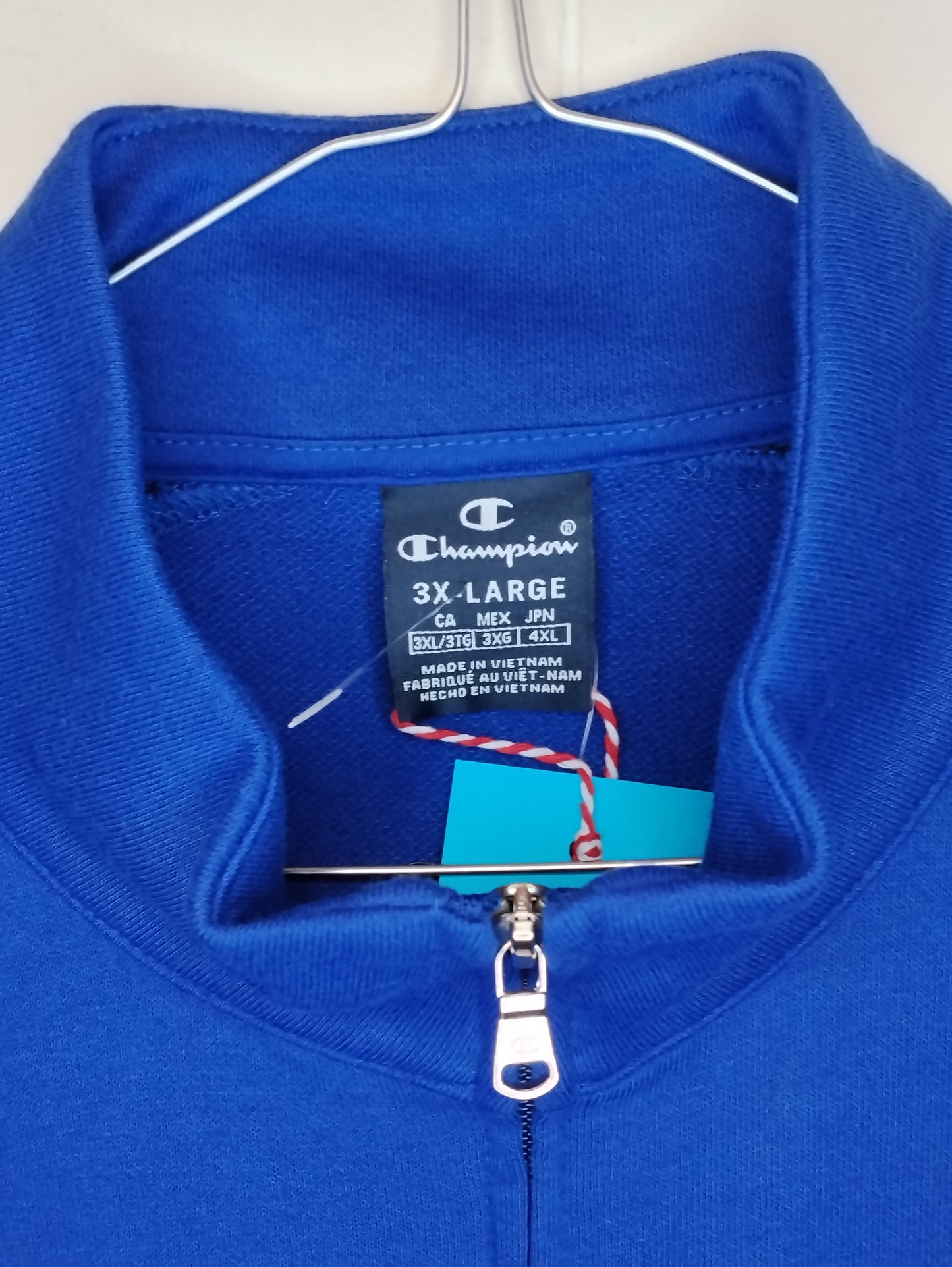 Felpa Uomo Champion Blu Zip XXXL Sportiva Track Jacket