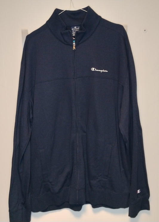 Felpa Uomo Champion Blu Zip XXXXL Nuova con Cartellino Sportiva