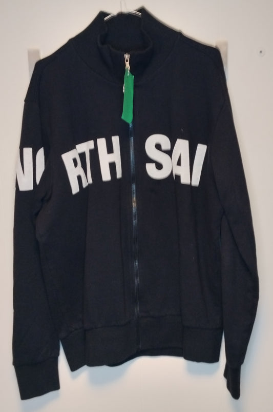Felpa Uomo North Sails Nera Zip XL Logo Frontale Casual