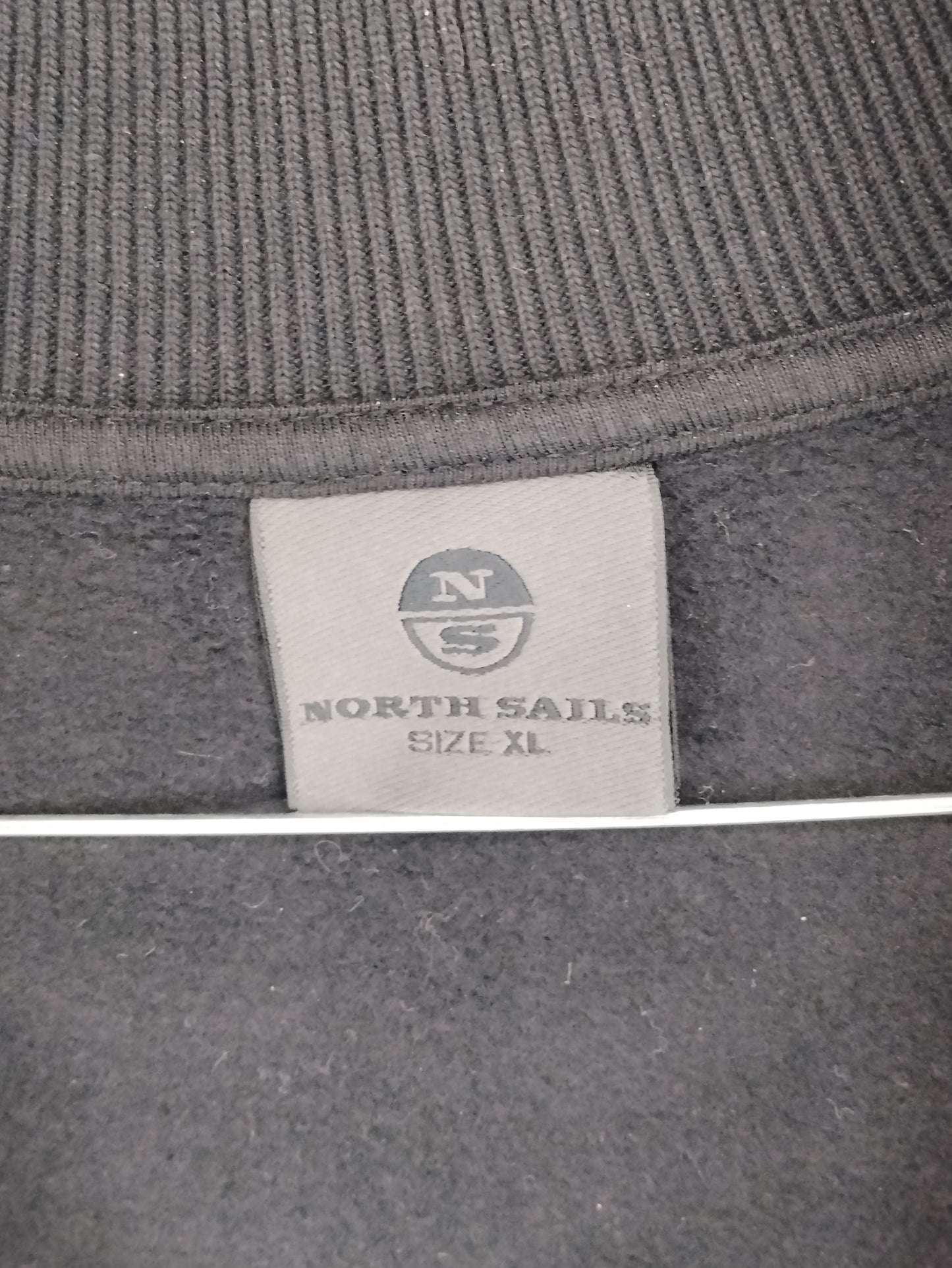 Felpa Uomo North Sails Nera Zip XL Logo Frontale Casual