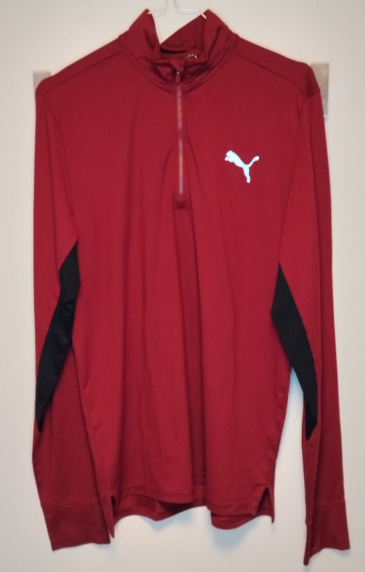 Maglia Sportiva Donna Puma Rossa Manica Lunga Taglia S Fitness Running