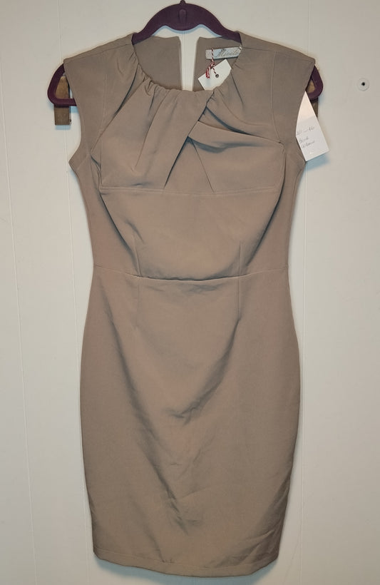 Abito Donna Mivite Beige Elegante Tubino Taglia 40