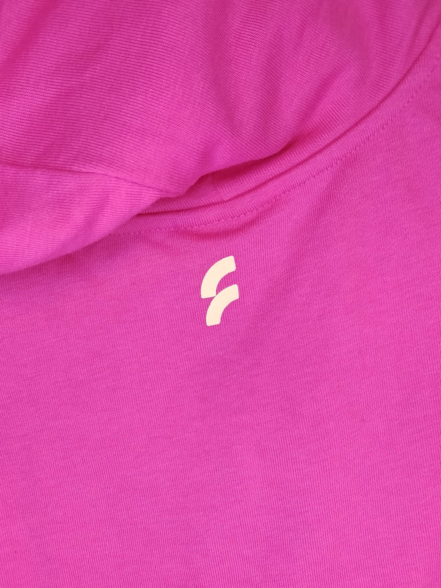 Felpa Donna Freddy Fucsia Cropped Senza Maniche Cappuccio Taglia S