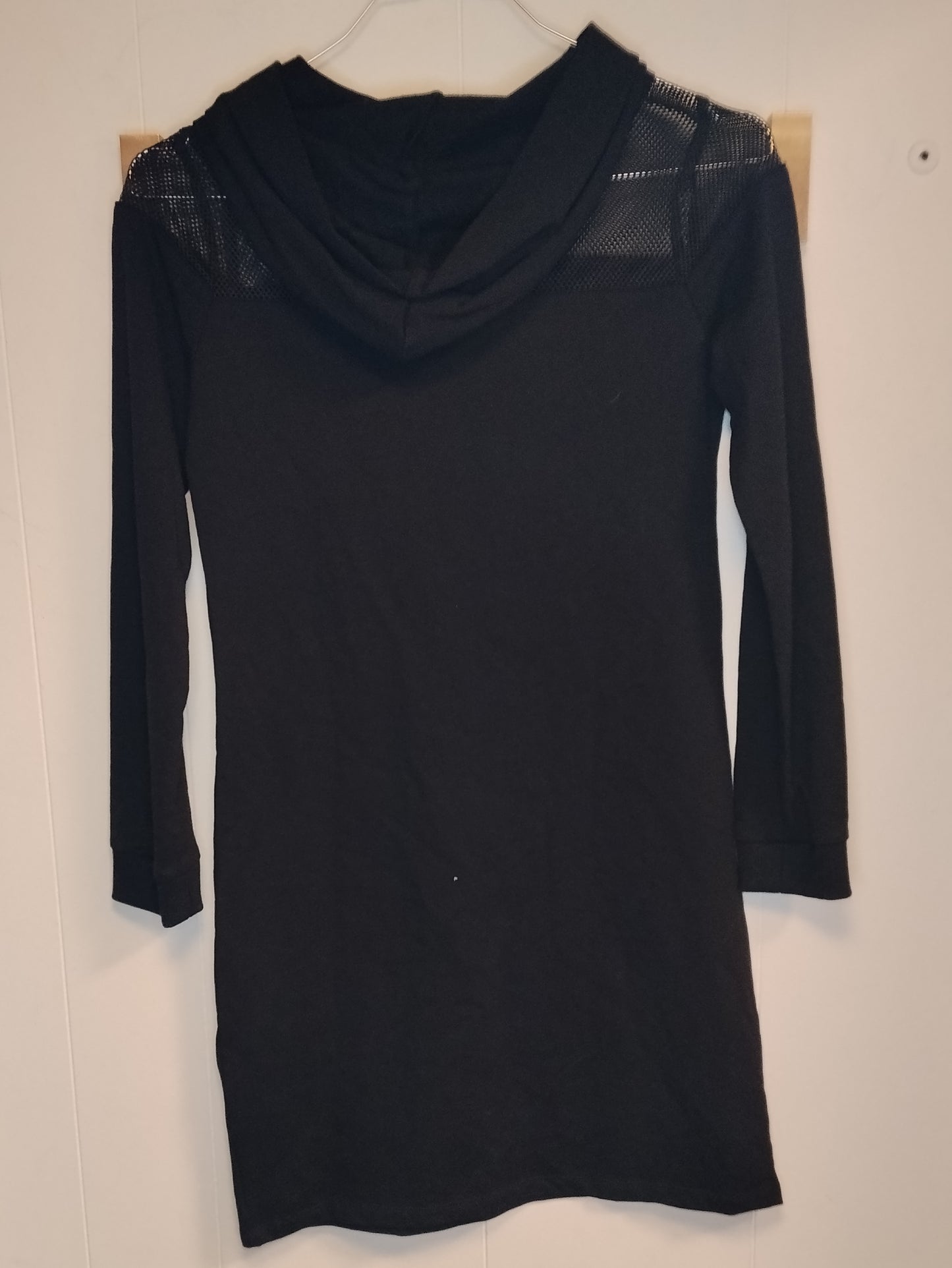 Vestito Donna Guess Nero Logo Glitter Mesh Taglia XS Elegante