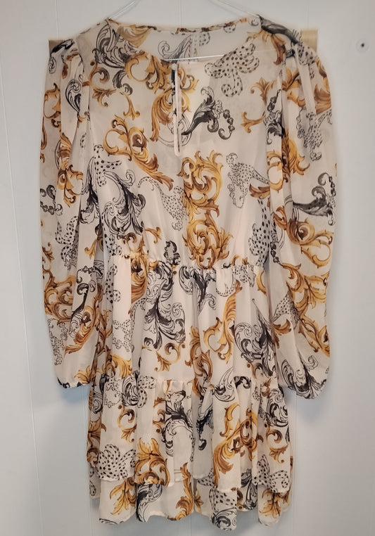 Vestito Donna Imperial Fantasia Barocca Beige Elegante Taglia XS
