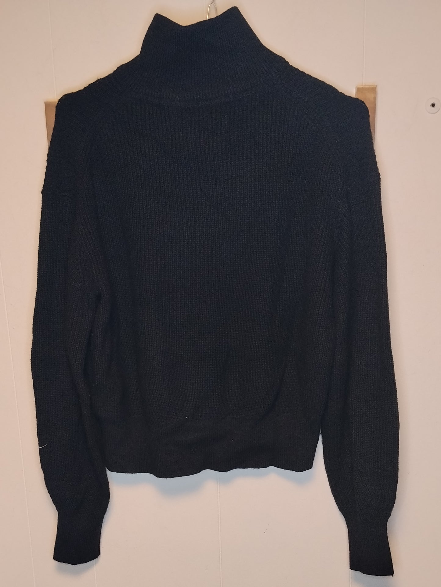 Maglione Donna Calvin Klein Nero Zip Collo Alto Taglia XS