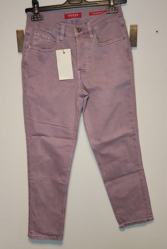 Jeans Donna Guess Rosa Slim Fit Vita Alta Taglia 38